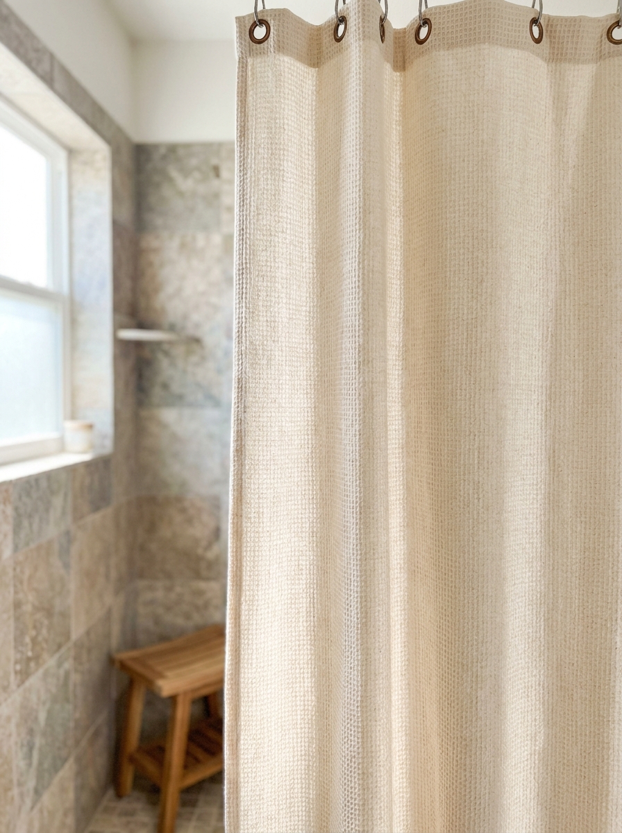 Plastic-Free Shower Curtain